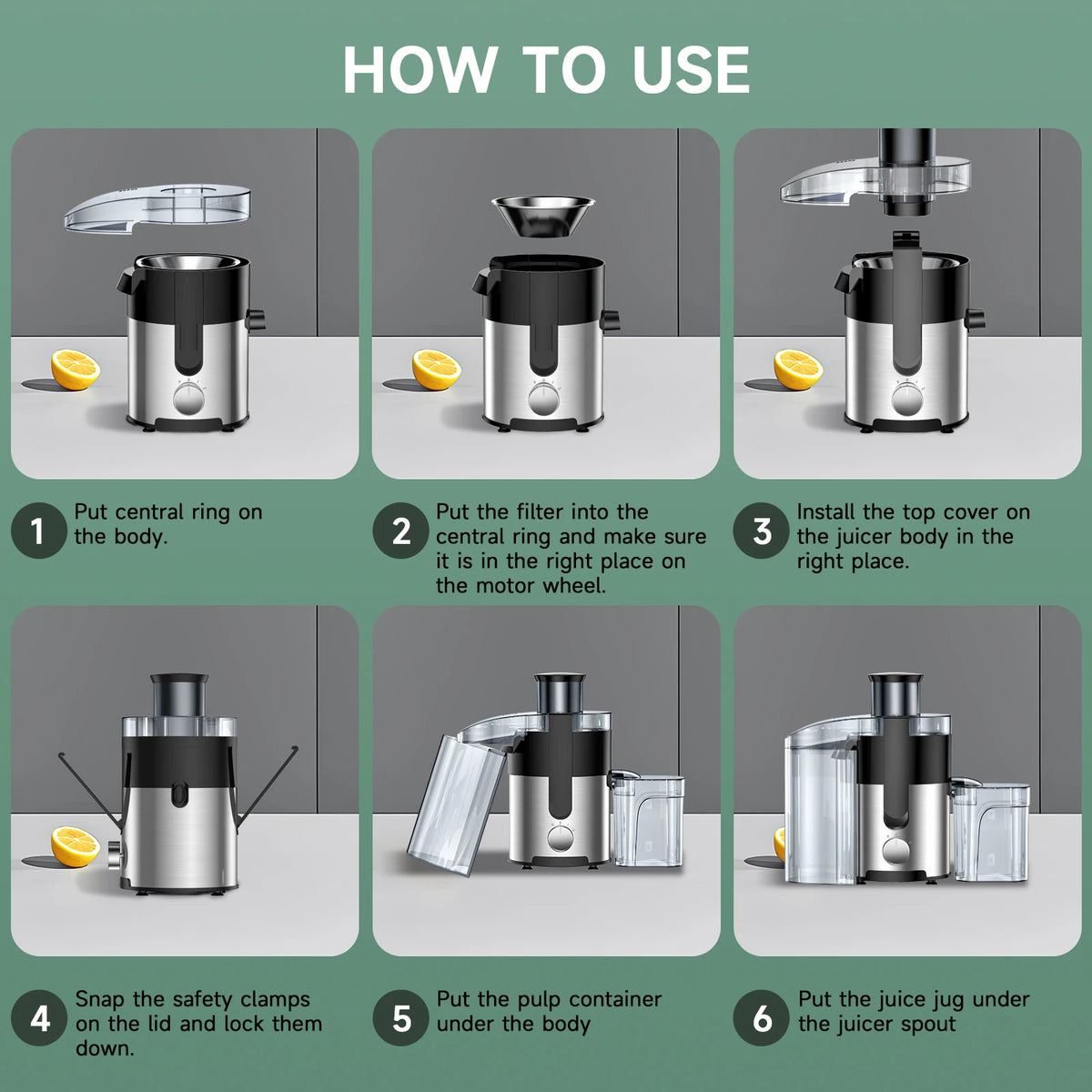 High-Speed Juicer Machine 3-Inch Wide Mouth for Vegetables And Fruits with Metal Body 3-Speed Settings Easy Cleaning Detachable High Juice Yield Adjustable Spout Juicer for Quick Fruit And Vegetable Juicing