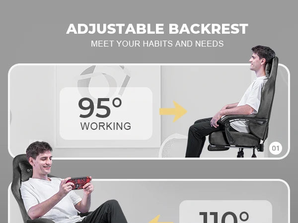 Gtplayer Gaming Chair Fabric with Pocket Spring Cushion, Big and Tall Gaming Chair 350Lbs High Back Computer Chair