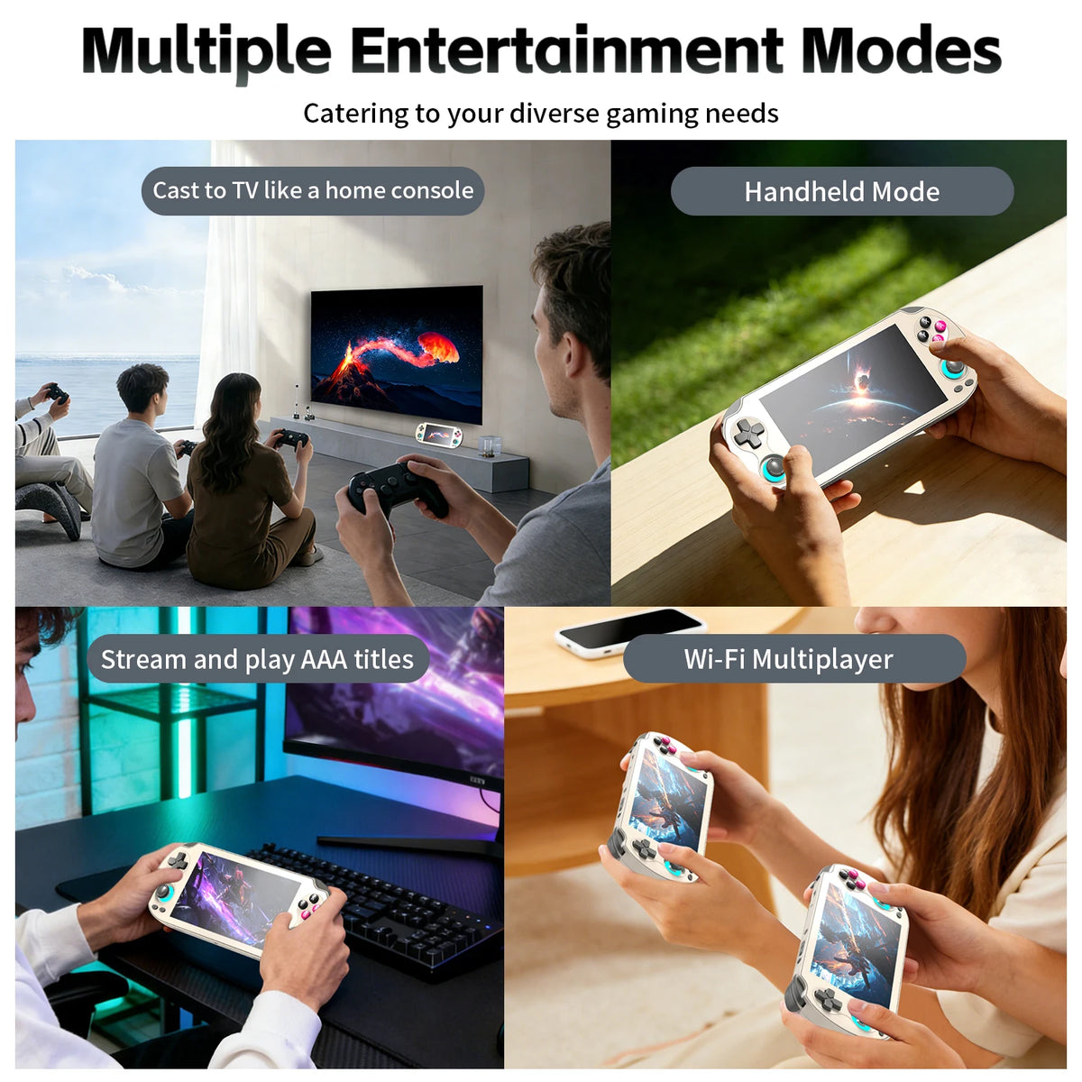 ANBERNIC RG VITA Handheld Game Console IPS Touchscreen 5000mAh Video Gaming Player Supports AI Streaming RixelHK