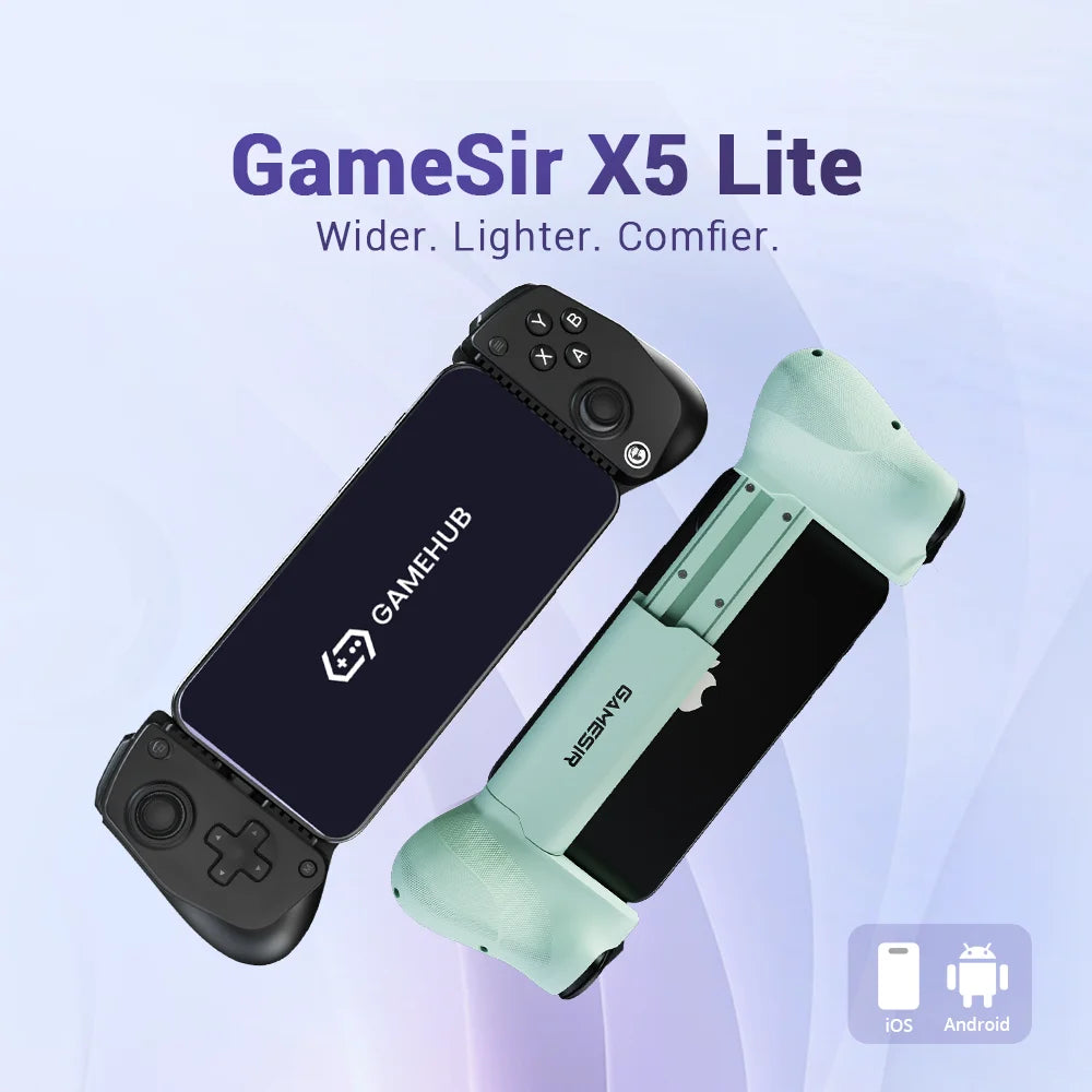 GameSir X5 Lite Mobile Gaming Controller for Android iPhone 16/15 - Lightweight Design, Hall Effect, No-Drift, App Customization