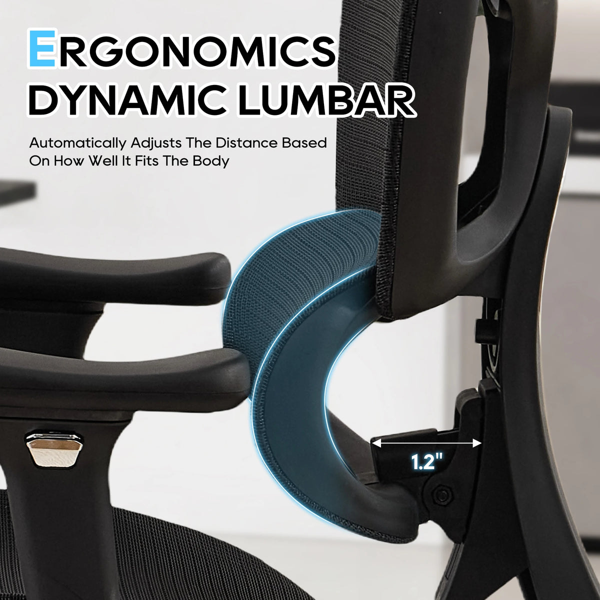 TCGBKAF Ergonomic Mesh Office Chair with Footrest, Black Big & Tall Computer Chair, 5D Flip-Up Armrests, Adjustable Lumbar Support & Headrest, Executive Desk Chair for Home Office