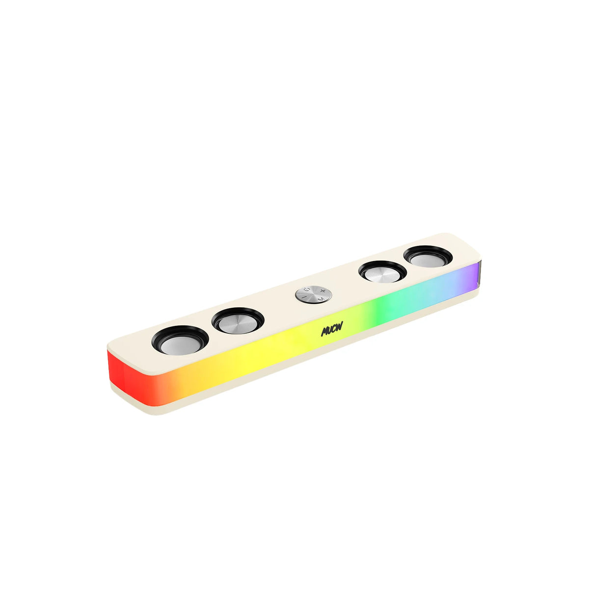 MUCW RGB Gaming Soundbar Bluetooth 5.4 USB Wired Dual Mode 6W Stereo Colorful LED Computer Speakers for Monitor Desktop PC Speaker for Laptop Gamer Home Office